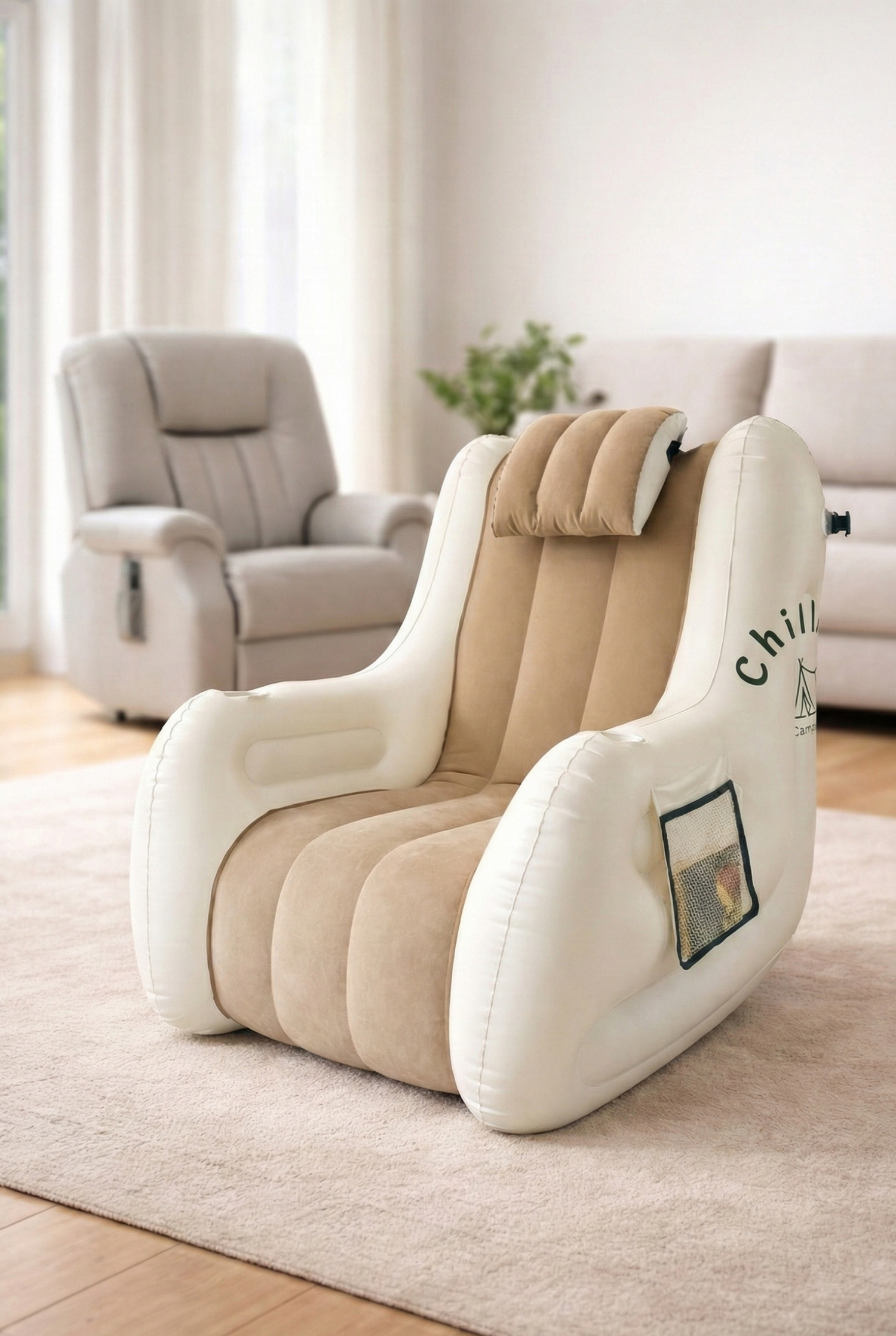 Darstellung des ChillAir Chairs im Wohnzimmer